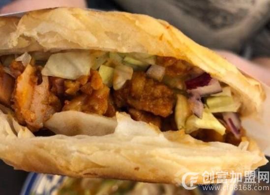 溢层楼脆皮肉夹馍