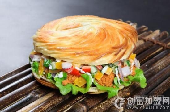 溢层楼脆皮肉夹馍