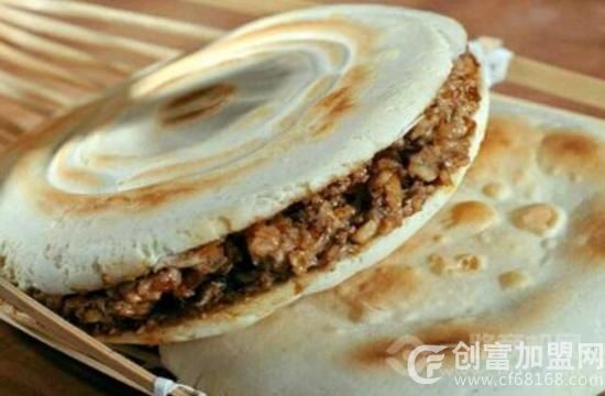溢层楼脆皮肉夹馍